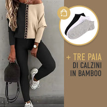 LUNACHIC - SET DI MAGLIA E PANTALONI ALLA MODA