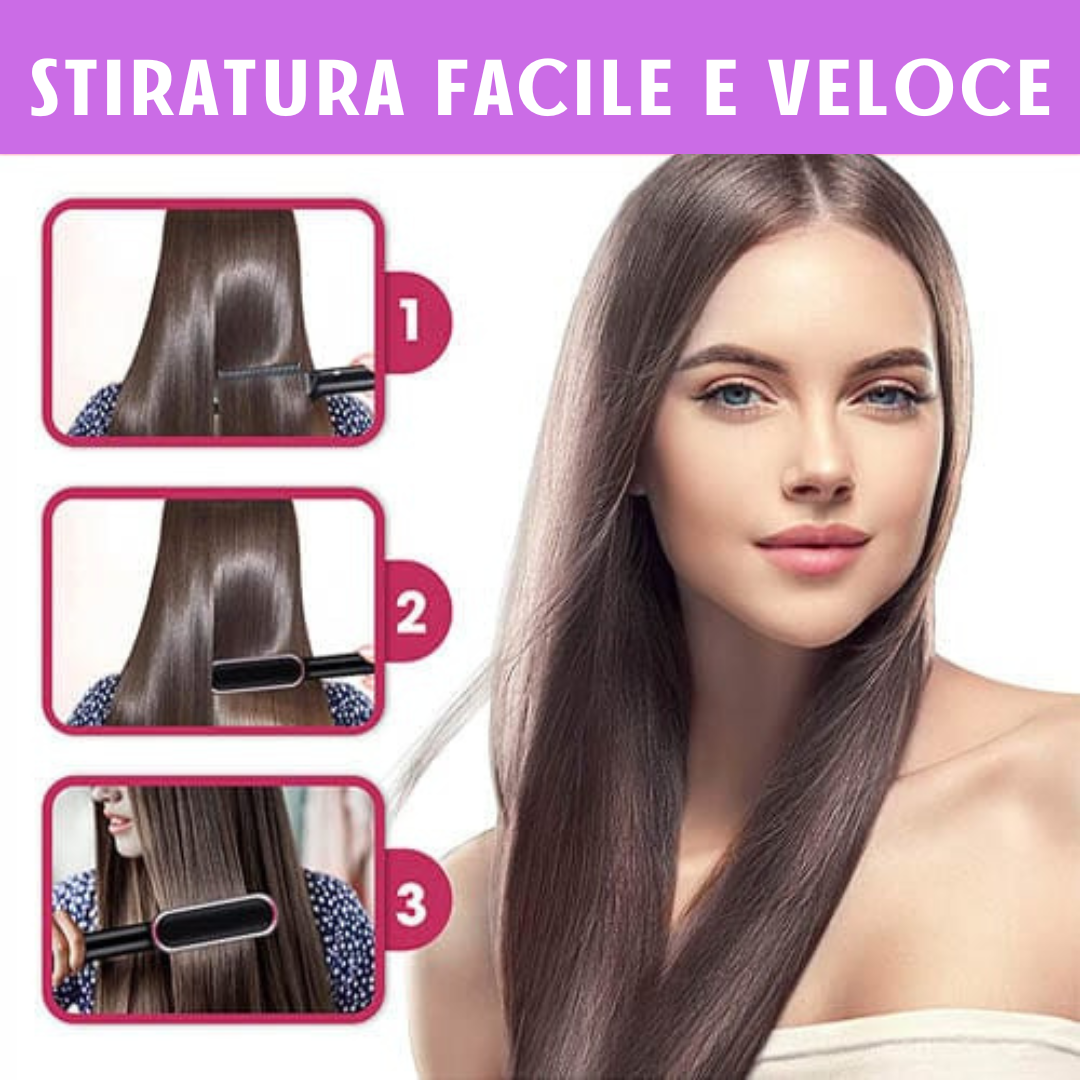 Spazzola per Capelli 3 in 1 - Asciuga, Liscia e Modella