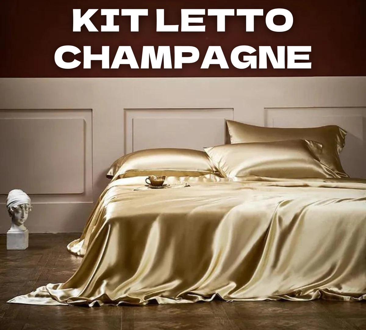 KIT 4 PEZZI | LETTO DI LUSSO IN PURA SETA DI GELSO