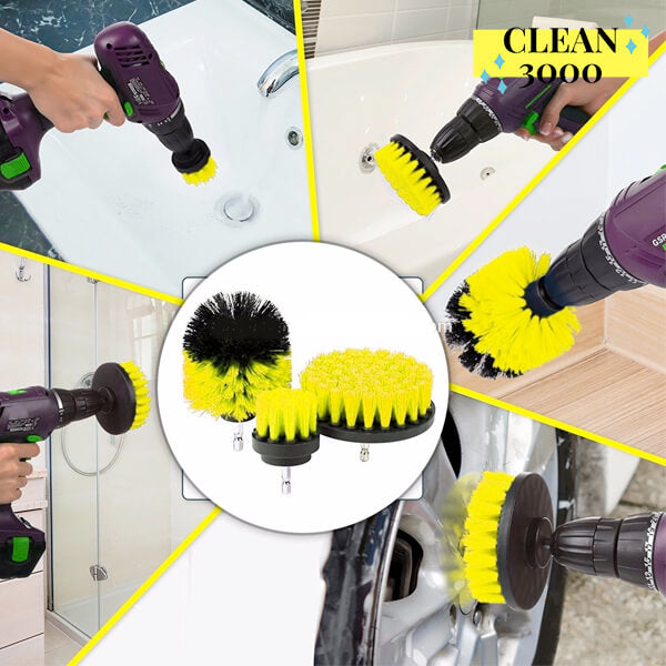 SET DA 3 PEZZI DI ACCESSORI PER LA PULIZIA  CLEAN3000™